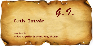 Guth István névjegykártya