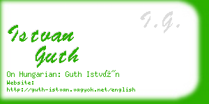 istvan guth business card